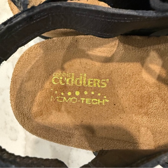 Cobbie Cuddlers Lace Up Leather Sandals Women’s 9 Black Comfort Insole Casual - Picture 7 of 10